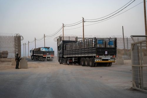 가자지구 향하는 구호품 트럭