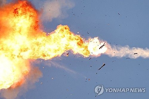 헤즈볼라 드론이 이스라엘군에 격추되는 모습