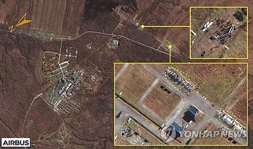 북한군이 있는 것으로 추정되는 러시아 군사시설 위성사진