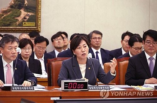 질의에 답하는 송미령 농림축산식품부 장관