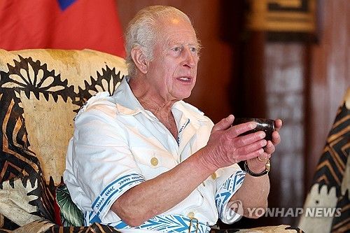 사모아 방문한 찰스 3세 국왕