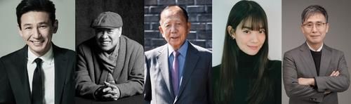 올해 아름다운예술인상 수상자 황정민, 손진책, 김동호, 신민아, 김덕영(왼쪽부터)