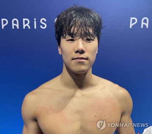 첫 올림픽 출전을 한 경기로 마무리한 지유찬