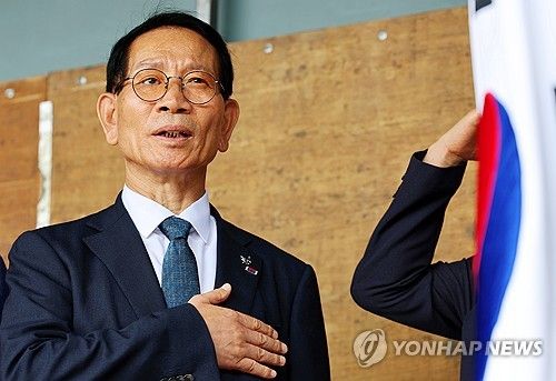 보훈단체 집회 참가한 황일봉 회장