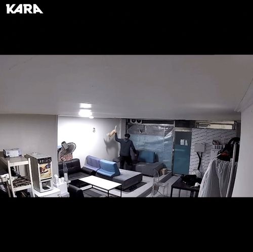 A씨가 고양이 '명숙이'를 학대하는 장면