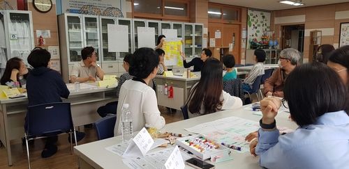 지난해 진행된 제주북초 학부모 대상 IB 초등과정(PYP) 모의수업