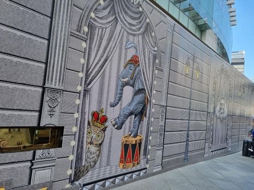 롯데백화점 본관 크리스마스 장식 공사 가벽