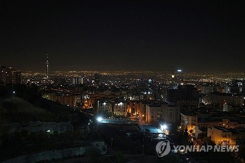 (테헤란 로이터=연합뉴스) 26일(현지시간) 새벽 폭발음이 들린 이란 수도 테헤란의 전경. 2024.10.26 photo@yna.co.kr