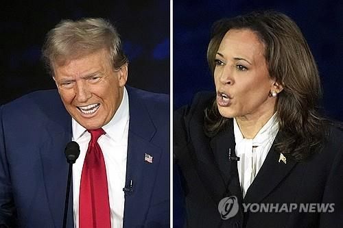 11월 5일 대선에서 맞붙는 도널드 트럼프 전 대통령과 카멀라 해리스 부통령