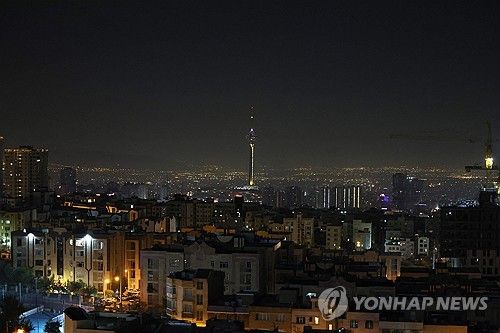 26일(현지시간) 새벽 이스라엘의 공습이 있었던 이란 테헤란 전경