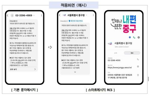 서울 중구, 문자 메시지에 '안심마크 서비스(RCS)' 도입 