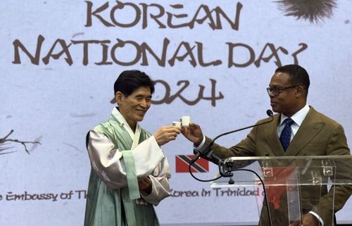 트리니다드토바고에서 열린 개천절 국경일 리셉션