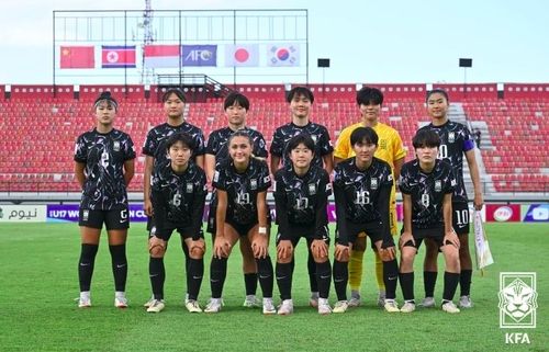 한국 U-17 여자 축구대표팀 선수들