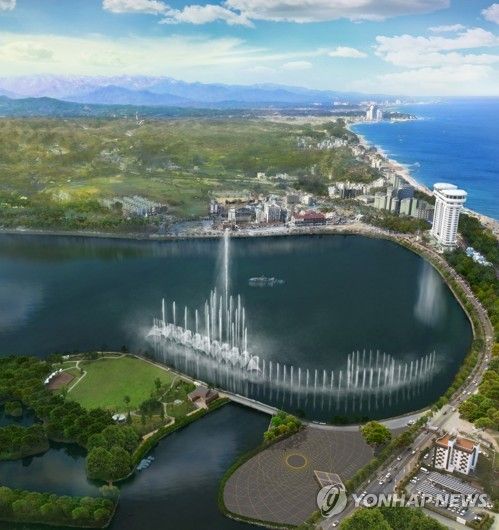 경포호 분수 조감도