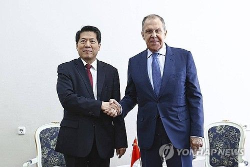 라브로프 러시아 외무장관과 리후이 중국 정부 유라시아 사무 특별대표