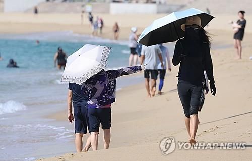 9월의 부산 해운대해수욕장