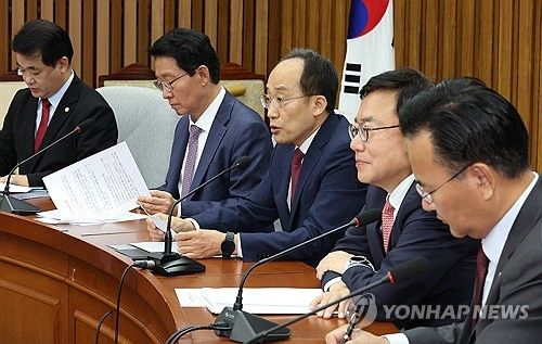 국정감사대책회의서 발언하는 추경호 원내대표