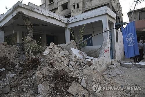 파괴된 UNRWA 사무실