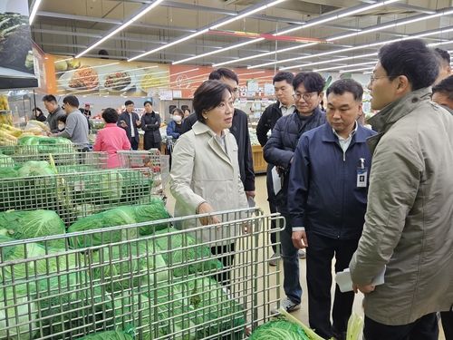 김장재료 수급 상황 점검하는 송미령 농식품부 장관