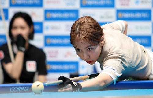 김가영과 결승전 대결을 앞둔 김민영