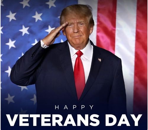 재향군인의 날 축하하는 트럼프
