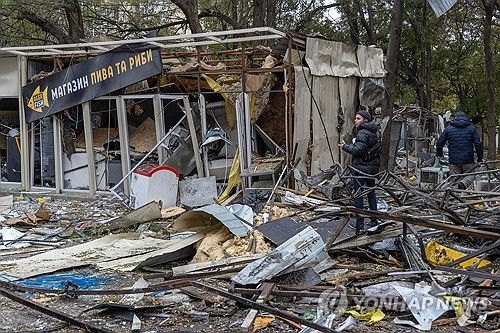 우크라 남부 오데사에 가해진 러 드론 공격