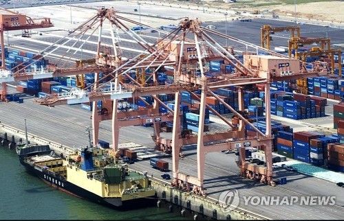 평택항 화물선적