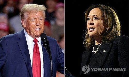 트럼프 당선인(왼쪽)과 해리스 부통령