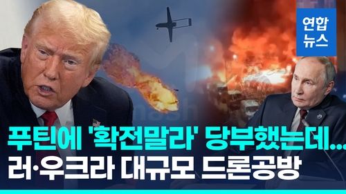 [영상] 트럼프 '확전말라' 당부에도…러-우크라 최대규모 드론공방 - 2