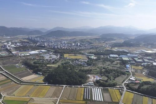 곡간지 발굴 조사 구역 전경