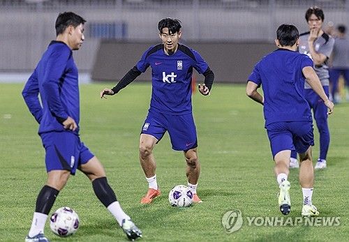 축구대표팀 회복조 훈련