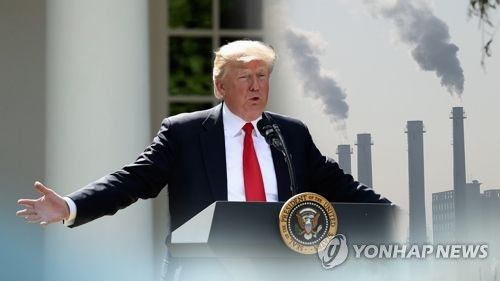 '파리기후협정 탈퇴' 공언한 트럼프 미국 대통령 당선인(CG)