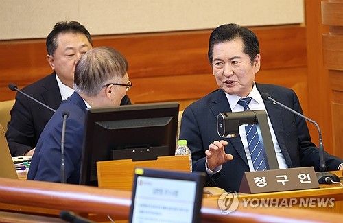 이진숙 방통위원장 탄핵심사 변론 참석한 정청래 의원