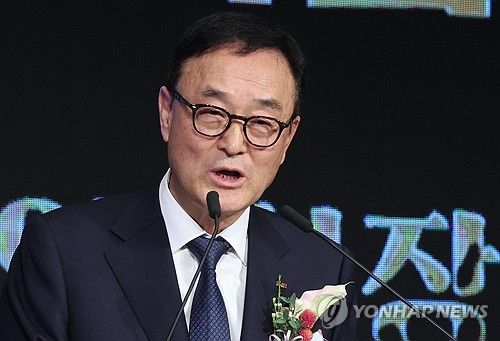 취임사 하는 송치영 소상공인연합회장