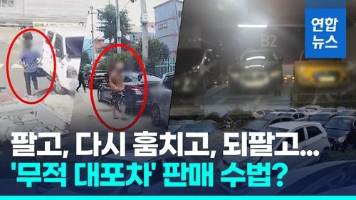[영상] 훔친 번호판 붙인 '무적 대포차' 500대 팔았다…범인 검거 현장 - 2
