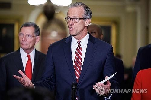 미국 상원 공화당 차기 원내대표로 선출된 존 튠 의원