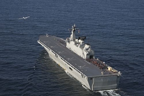 고정익 무인기 독도함 이륙 전투실험