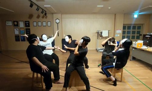 제주 마약예방 학생 창작 뮤지컬 연습