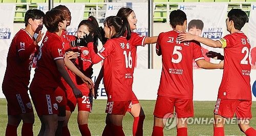 지난해 인천 현대제철 선수들