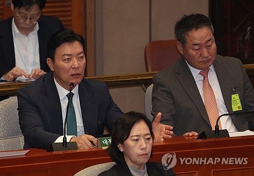 답변하는 김성훈 대통령경호처 차장