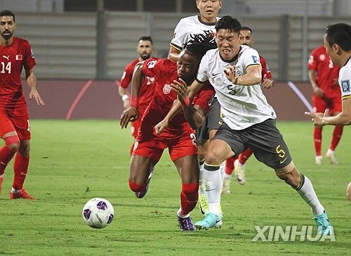 바레인-중국 경기 장면.