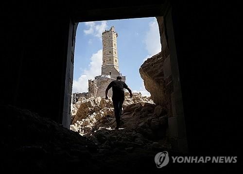 가자시티의 파괴된 이슬람 사원