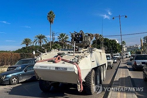 레바논 주둔 유엔군 차량