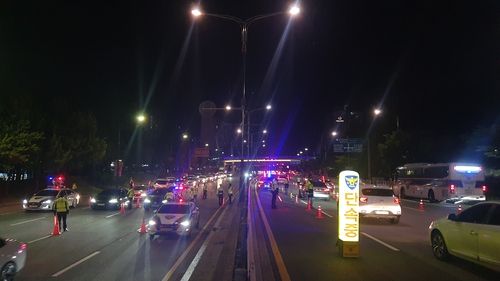 음주단속 중인 충남경찰