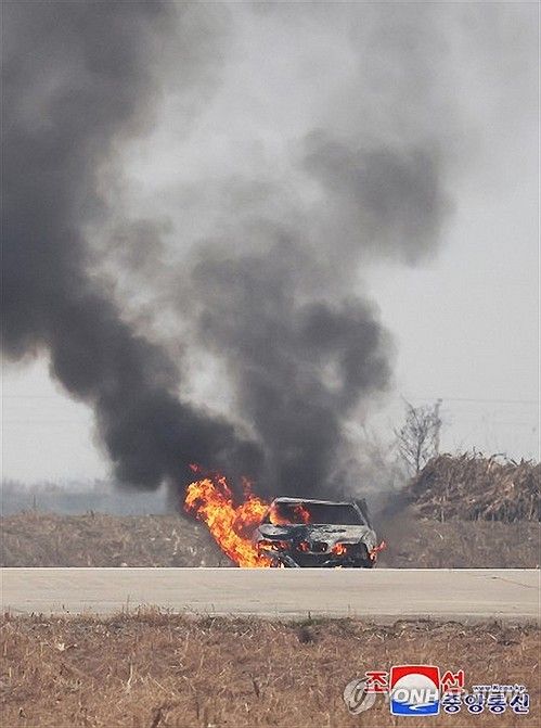 북한 김정은, 자폭공격형 무인기 성능시험 지도
