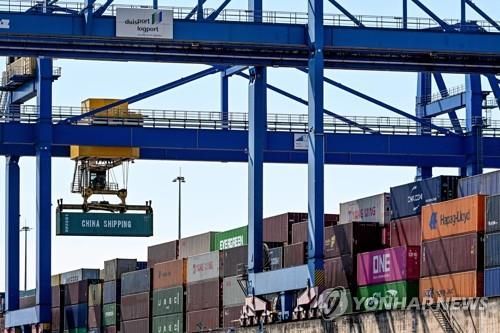 독일 뒤스부르크 내륙 항구 모습