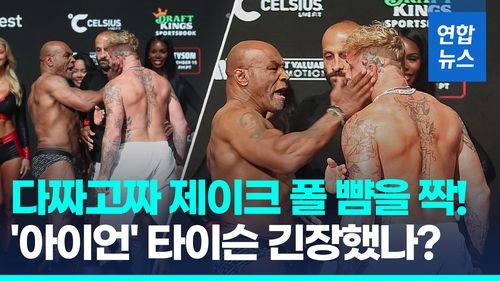 [영상] '핵주먹' 대신 핵따귀?…타이슨, 제이크 폴 뺨 날리며 선제공격 - 2