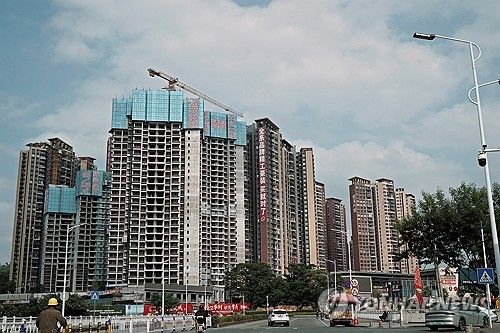 중국 아파트 건설 현장