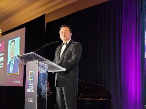 한인 행사에서 연설하는 조현동 주미대사 