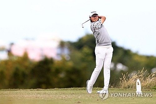 김성현의 2라운드 경기 모습
